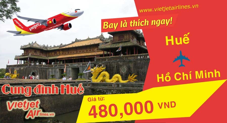 Vé máy bay Vietjet Air đi Huế