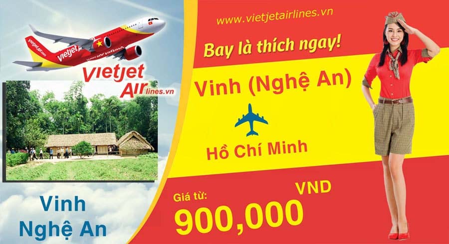 Vé máy bay Vietjet Air đi Vinh giá rẻ