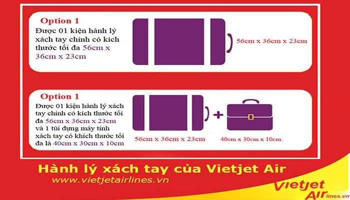Hành lý xách tay Vietjet Air (VJ)