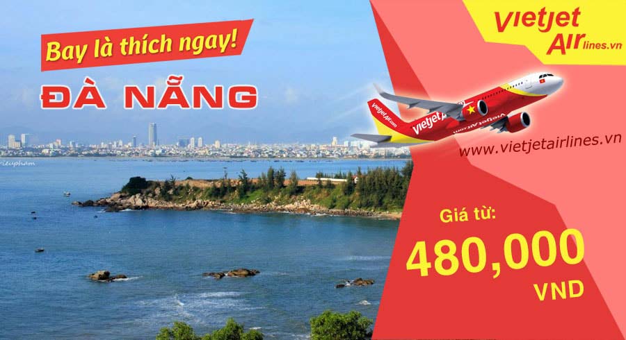 Vé máy bay đi Đà Nẵng Vietjet Air giá rẻ