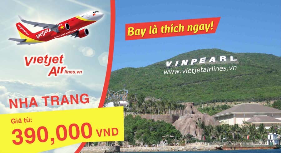 Vé máy bay đi Nha Trang Vietjet Air